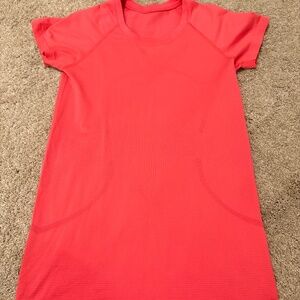 Sonic pink full length lululemon swiftly, size 6